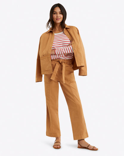 Utility Jacket in Cotton Twill Camel - Draper James