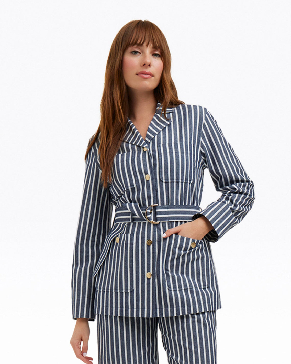 Utility Jacket | Women's Casual Jackets by Draper James Railroad Stripe - Draper James