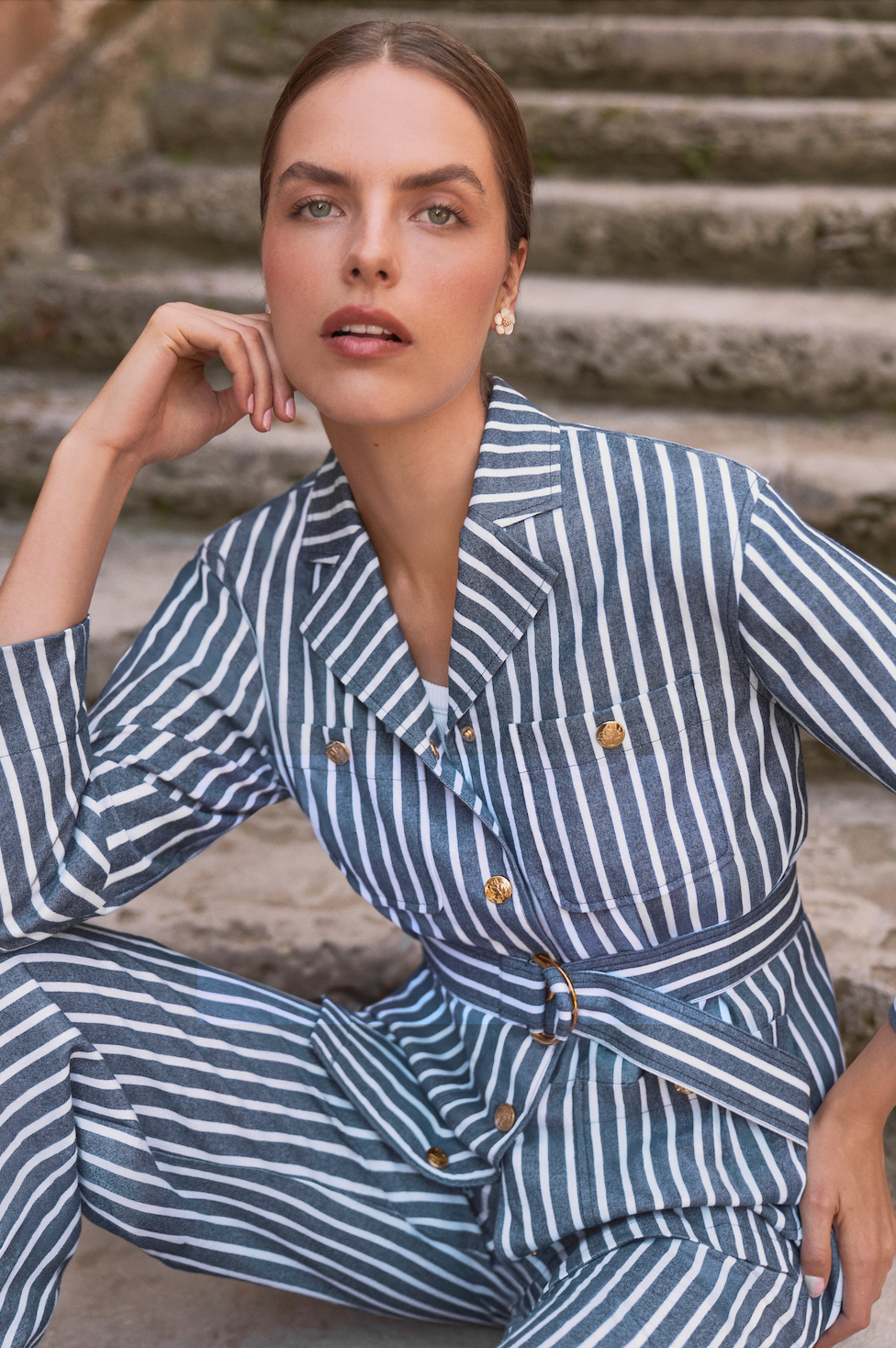 Utility Jacket | Women's Casual Jackets by Draper James Railroad Stripe - Draper James