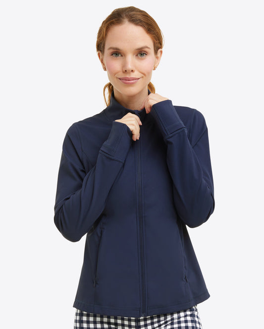 Warm Up Jacket in Navy Nassau Navy - Draper James
