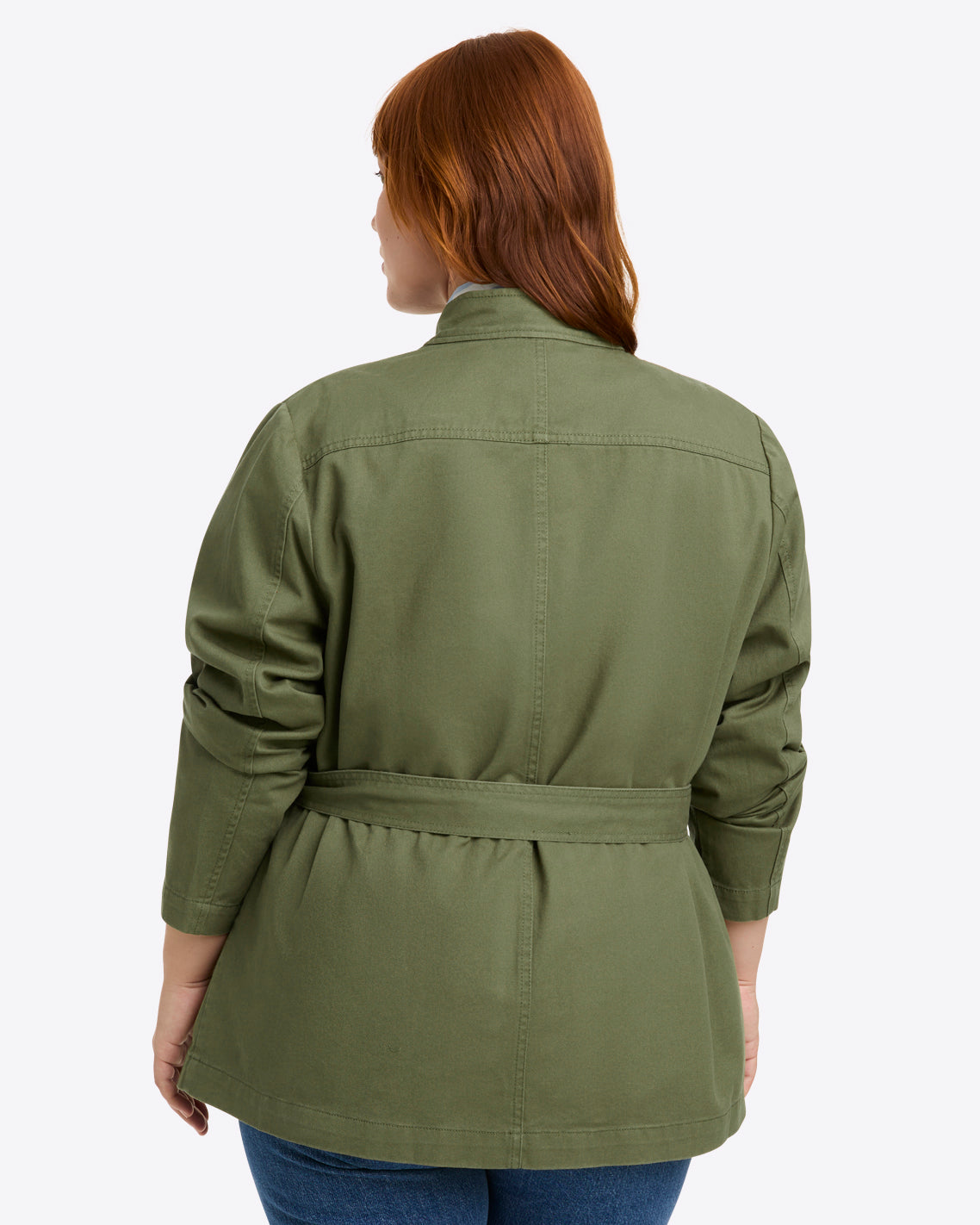 Field Jacket in Green Twill Field Green - Draper James