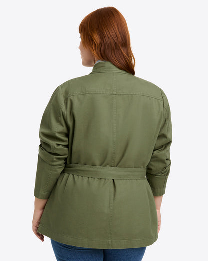 Field Jacket in Green Twill Field Green - Draper James