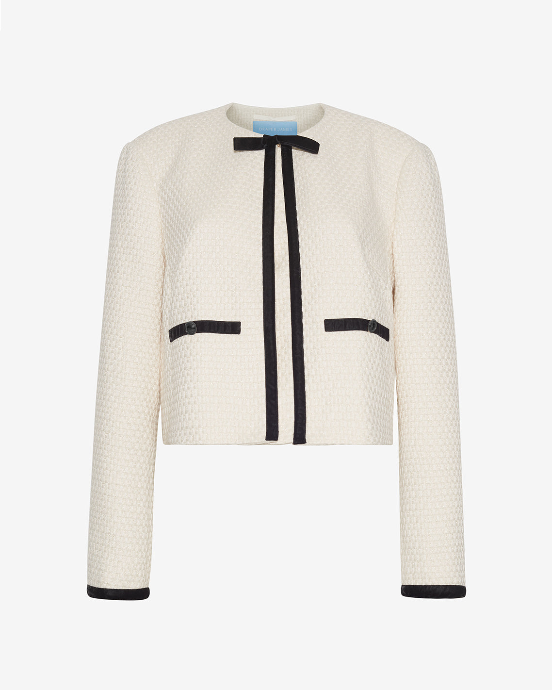 Tweed Jacket in Vanilla Magnolia White - Draper James