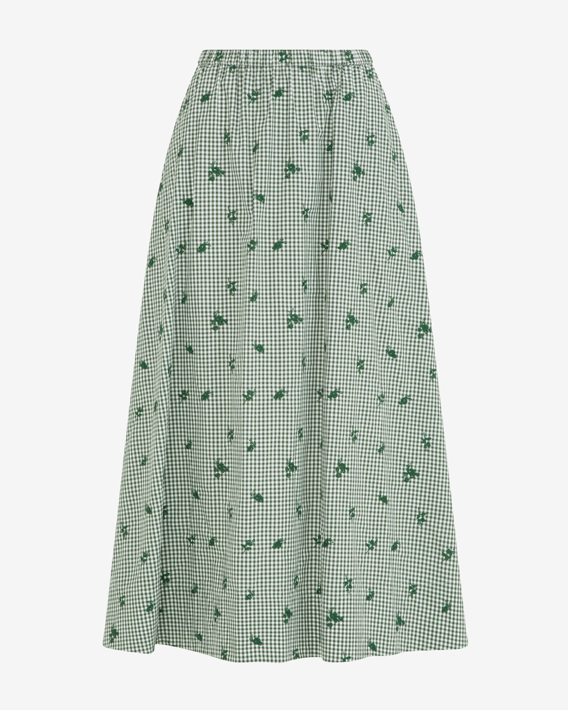 Midi Skirt in Green Gingham Green Multi - Draper James