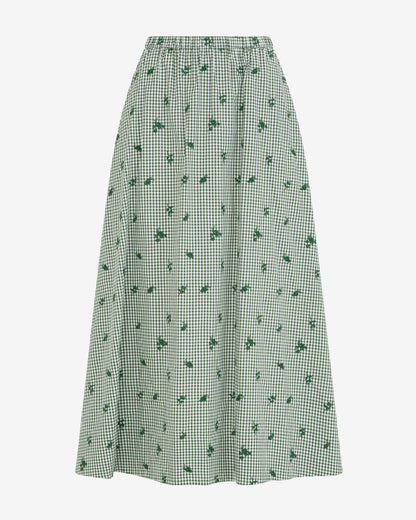 Midi Skirt in Green Gingham Green Multi - Draper James