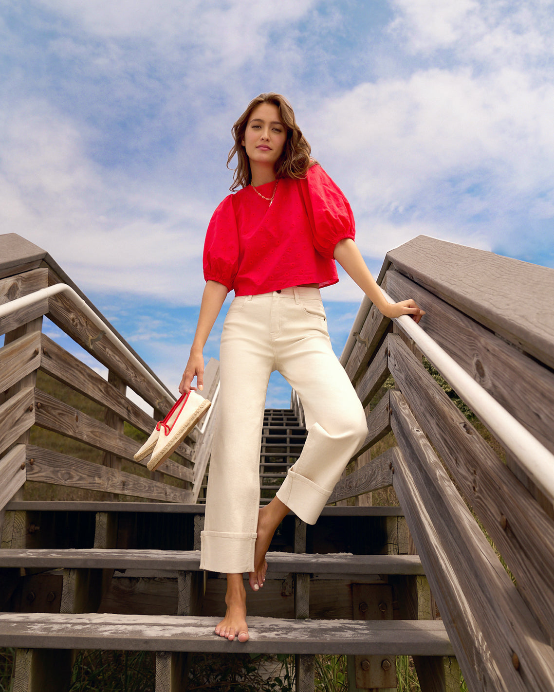 Cuffed Bottom Pant Natural - Draper James