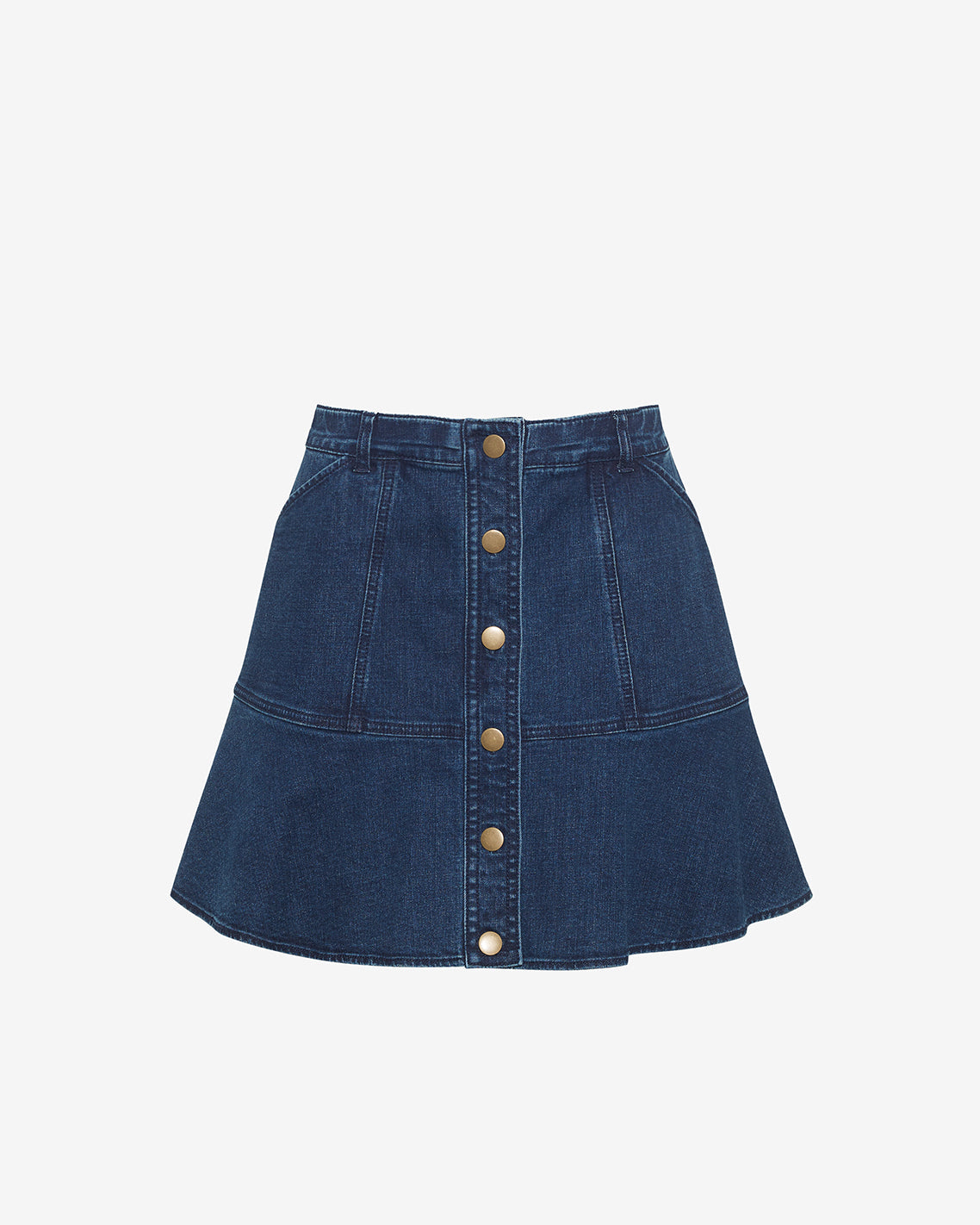 Button Front Denim Skirt Dark Wash - Draper James