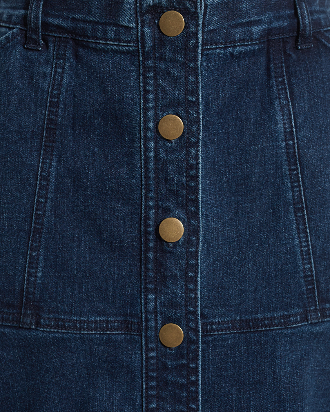 Button Front Denim Skirt Dark Wash - Draper James