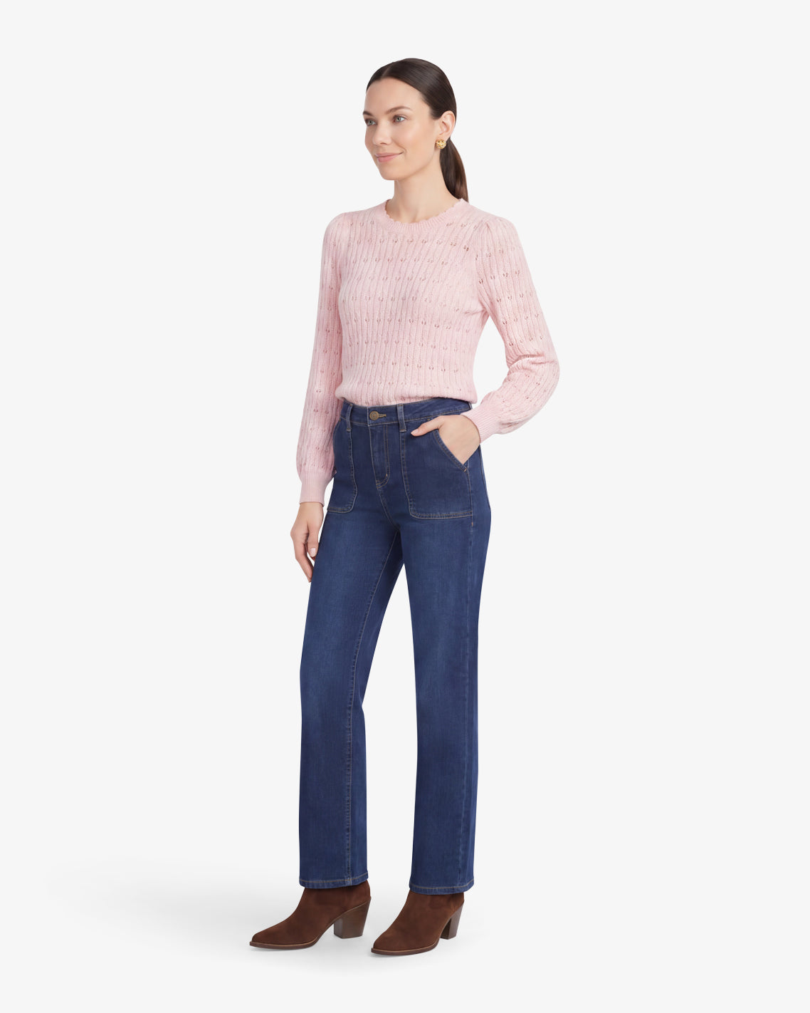 Wide Leg Denim in Dark Wash Dark Wash - Draper James