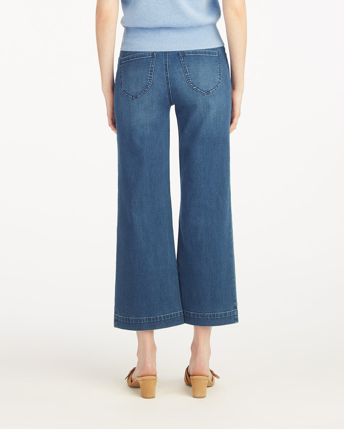 5-Pocket Wide Leg Crop Dark Wash - Draper James