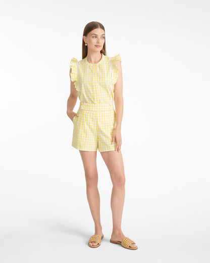 Grid Print Short Yellow - Draper James