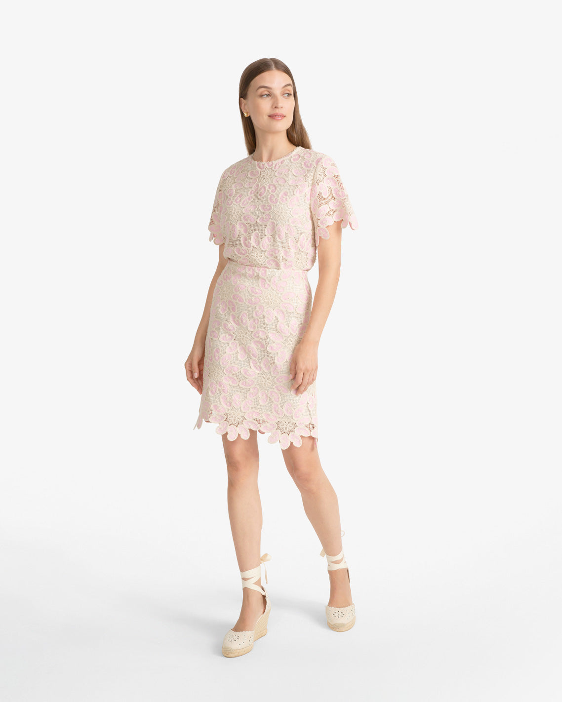 Fauxchet Skirt Pink Multi - Draper James