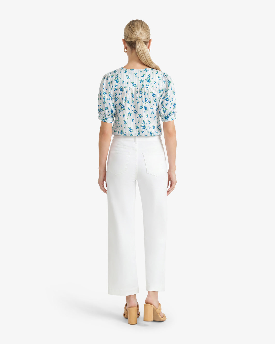 Wide Leg Jeans in White Denim Magnolia White - Draper James
