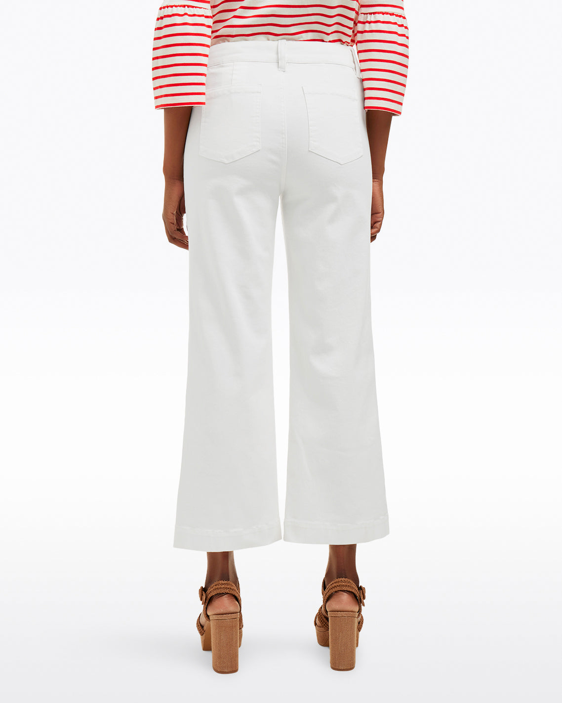 Wide Leg Jeans in White Denim Magnolia White - Draper James