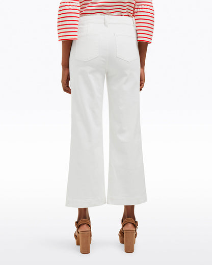 Wide Leg Jeans in White Denim Magnolia White - Draper James