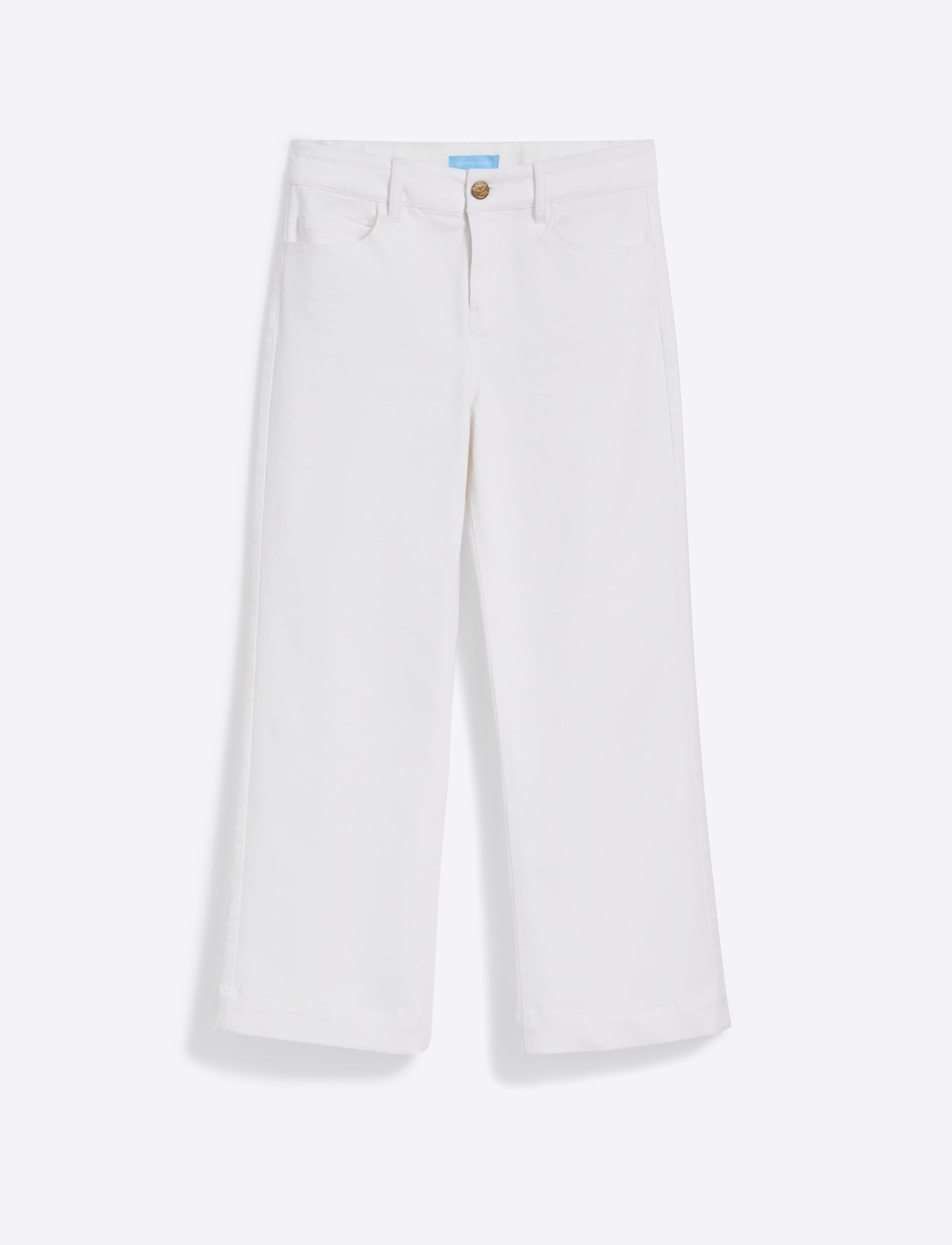 Wide Leg Jeans in White Denim Magnolia White - Draper James