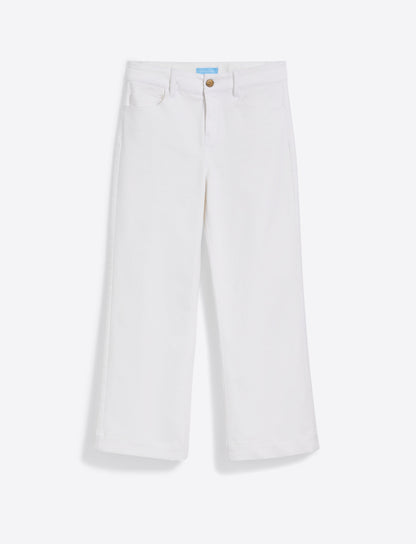 Wide Leg Jeans in White Denim Magnolia White - Draper James