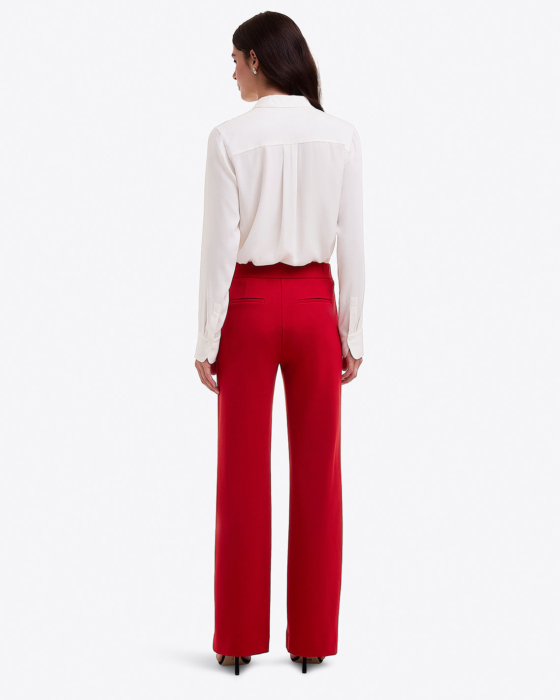 Flare Pants in Ponte – Navy Red - Draper James