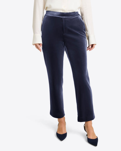 Pull on Pants in Velvet Nassau Navy - Draper James