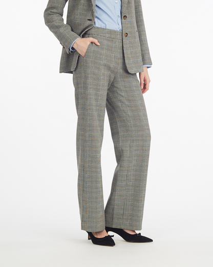Wide Leg Glen Check Pant Glen Plaid - Draper James