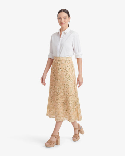 Midi Skirt in Floral Rattan Floral Rattan - Draper James