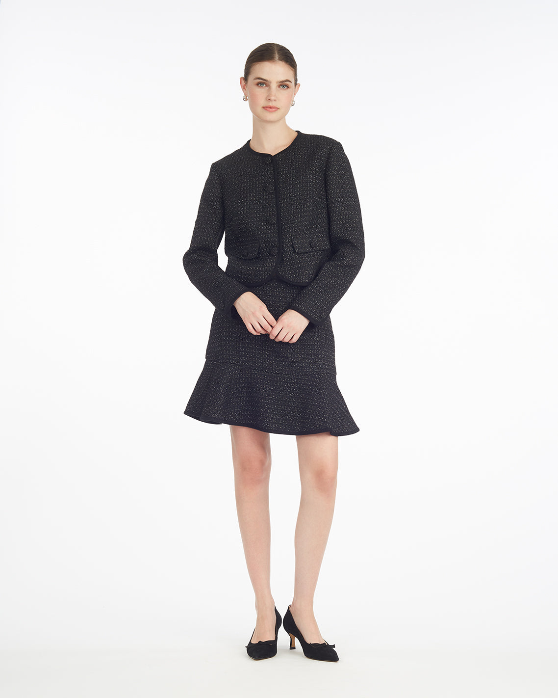 Mini Flounce Skirt | Women's Mini Skirts by Draper James Black - Draper James