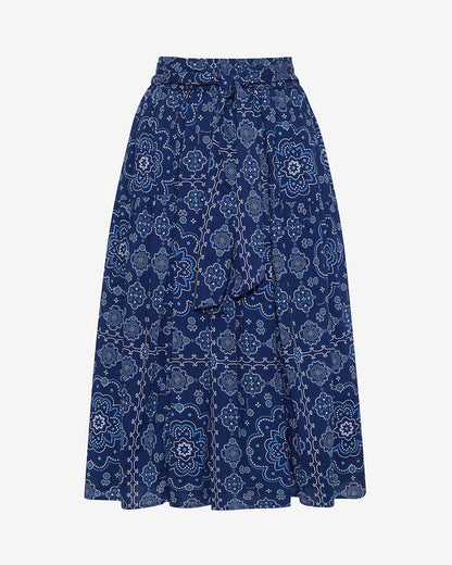 Midi Skirt in Bandana Blue Bandana Blue - Draper James