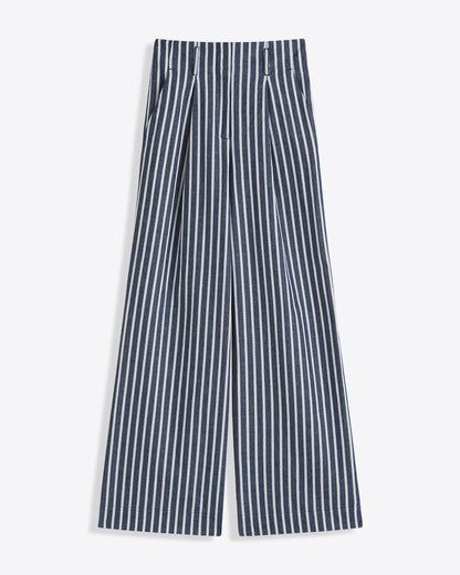 Wide Leg Pants | Women's Trousers by Draper James Railroad Stripe - Draper James