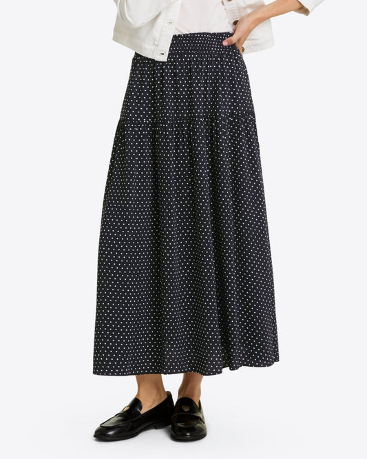 Midi Skirt in Polka Dot Black Polka Dot - Draper James