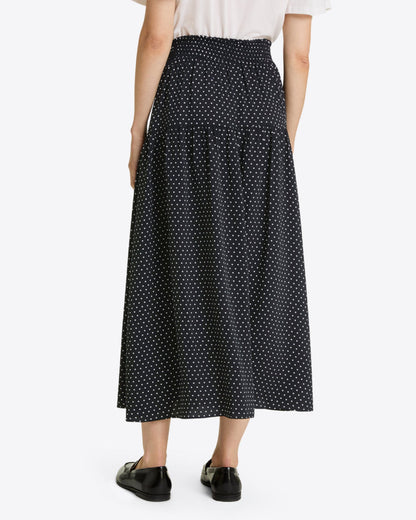Midi Skirt in Polka Dot Black Polka Dot - Draper James