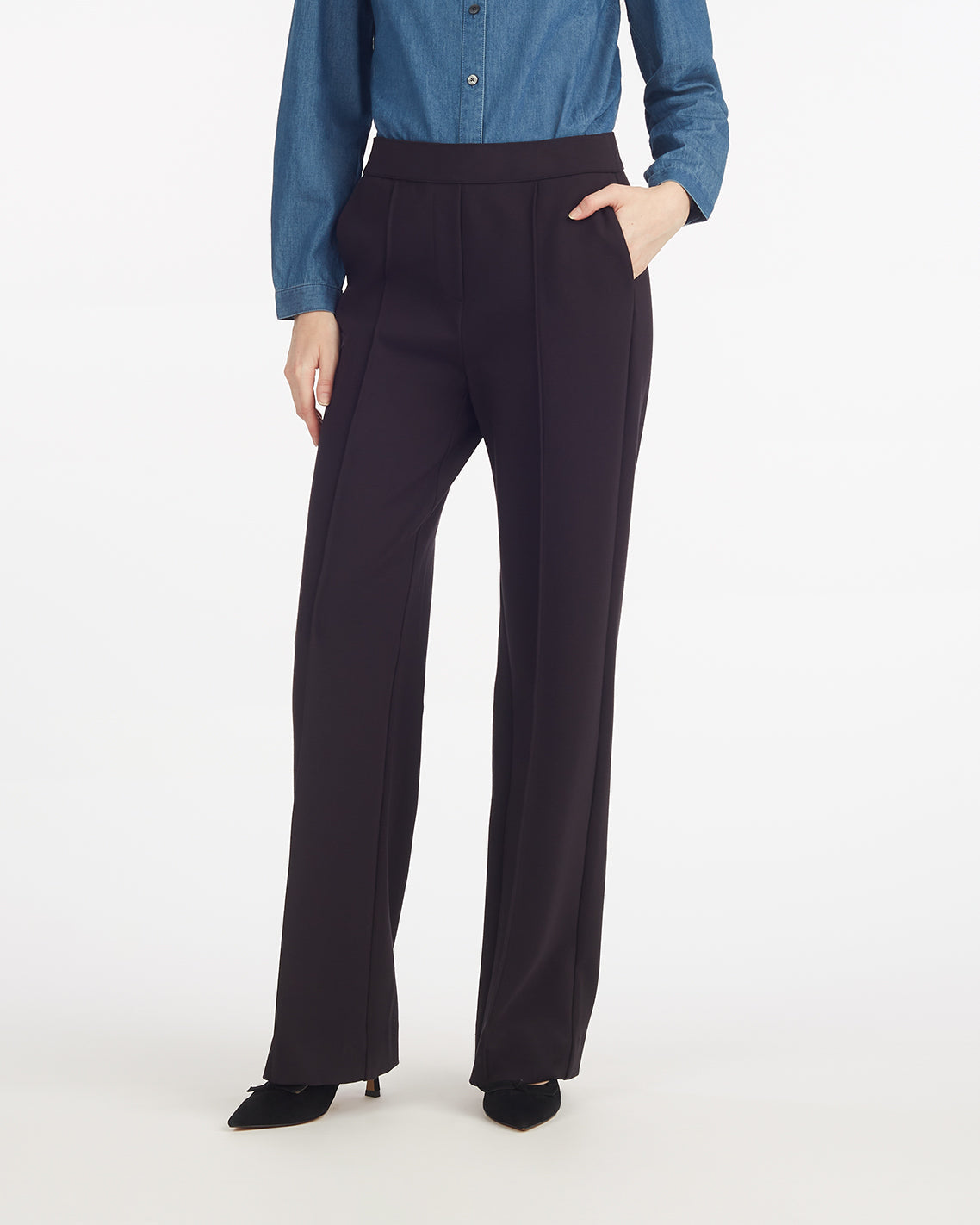Flare Pants in Ponte – Classic Black Black - Draper James