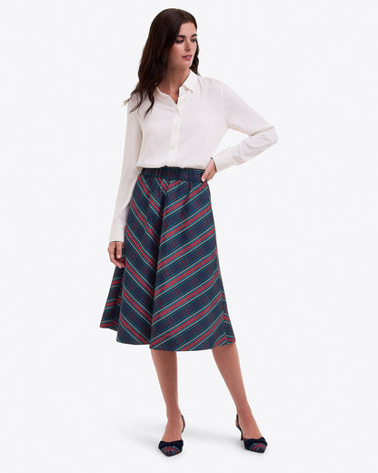 Taffeta Midi Skirt | Women's Skirts by Draper James Georgia Plaid - Draper James