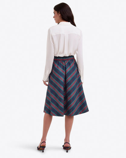 Taffeta Midi Skirt | Women's Skirts by Draper James Georgia Plaid - Draper James