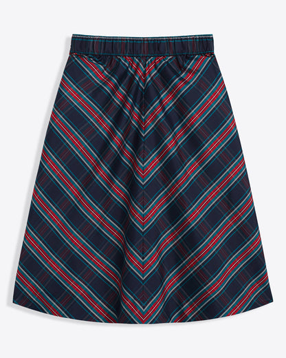 Taffeta Midi Skirt | Women's Skirts by Draper James Georgia Plaid - Draper James