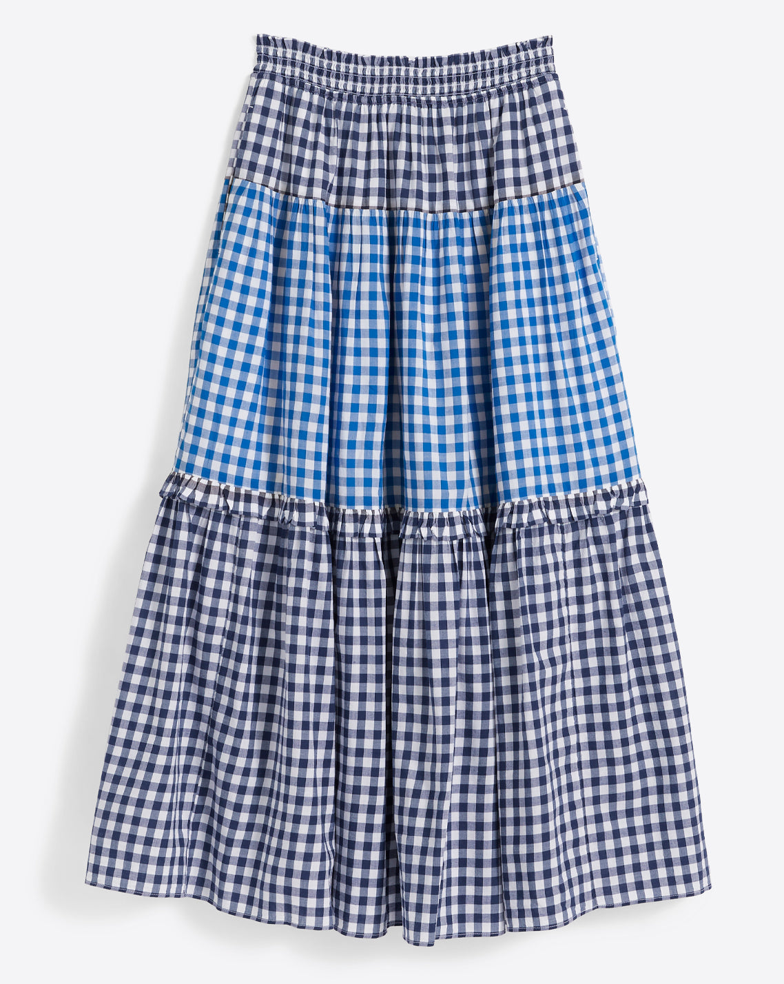 Peasant Skirt in Blue Gingham Blue - Draper James
