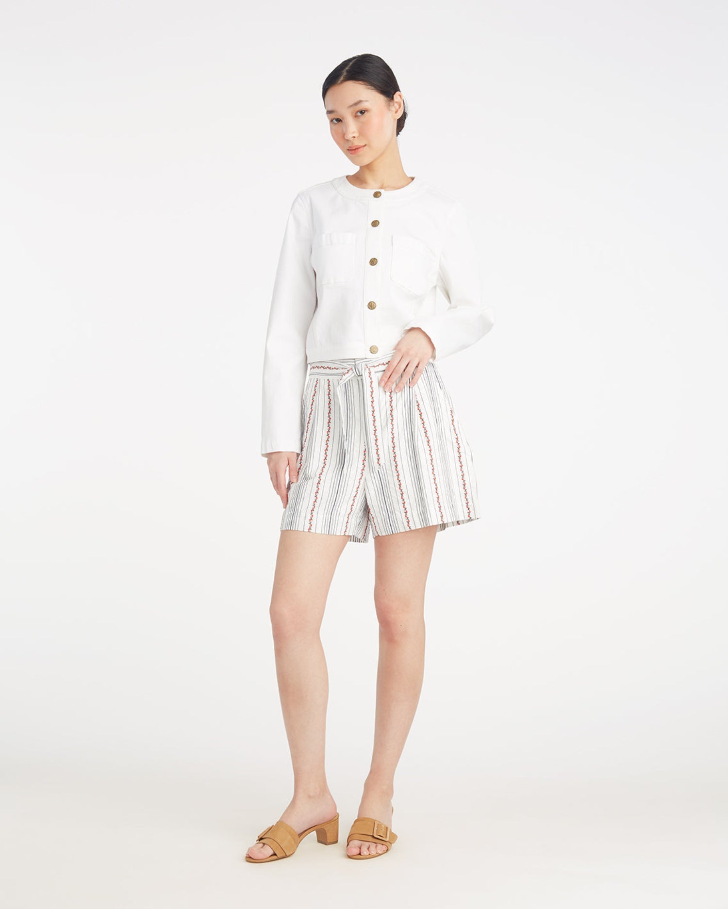 Tie Waist Short | Women's Shorts by Draper James Magnolia White - Draper James