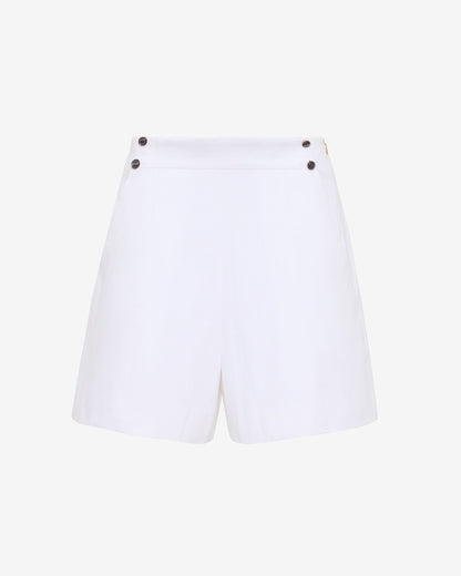 Tailored Shorts in Pique Magnolia White - Draper James