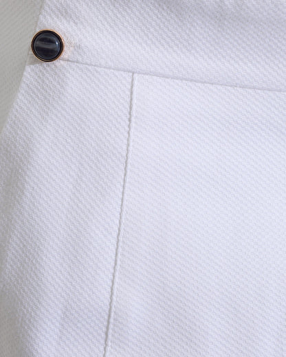 Tailored Shorts in Pique Magnolia White - Draper James