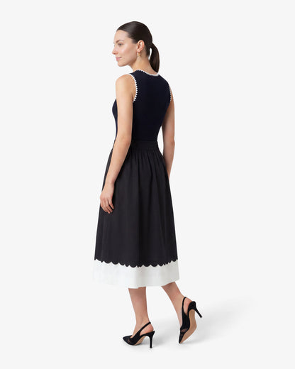 Midi Skirt in Black and White Black - Draper James