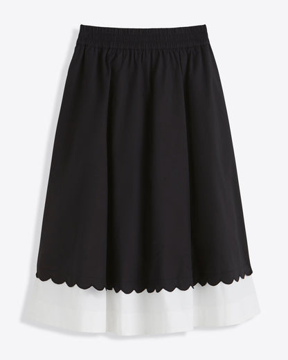 Midi Skirt in Black and White Black - Draper James