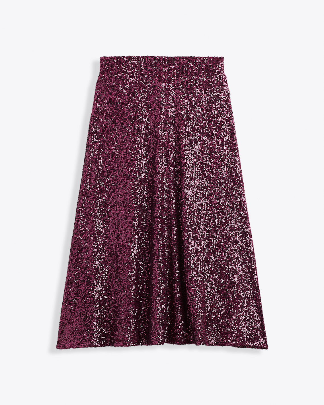 Sequin Midi Skirt – Festive Sparkle Burgundy - Draper James