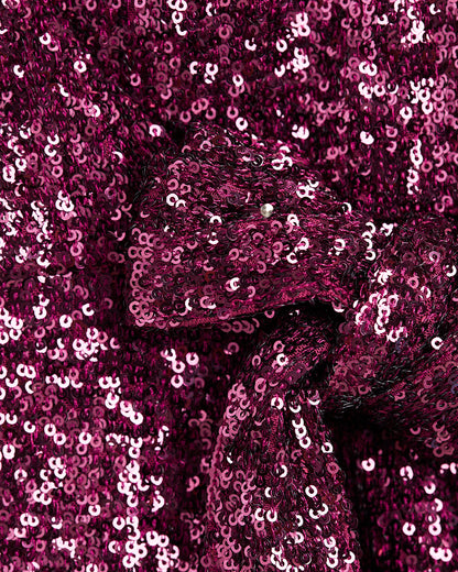 Sequin Midi Skirt – Festive Sparkle Burgundy - Draper James