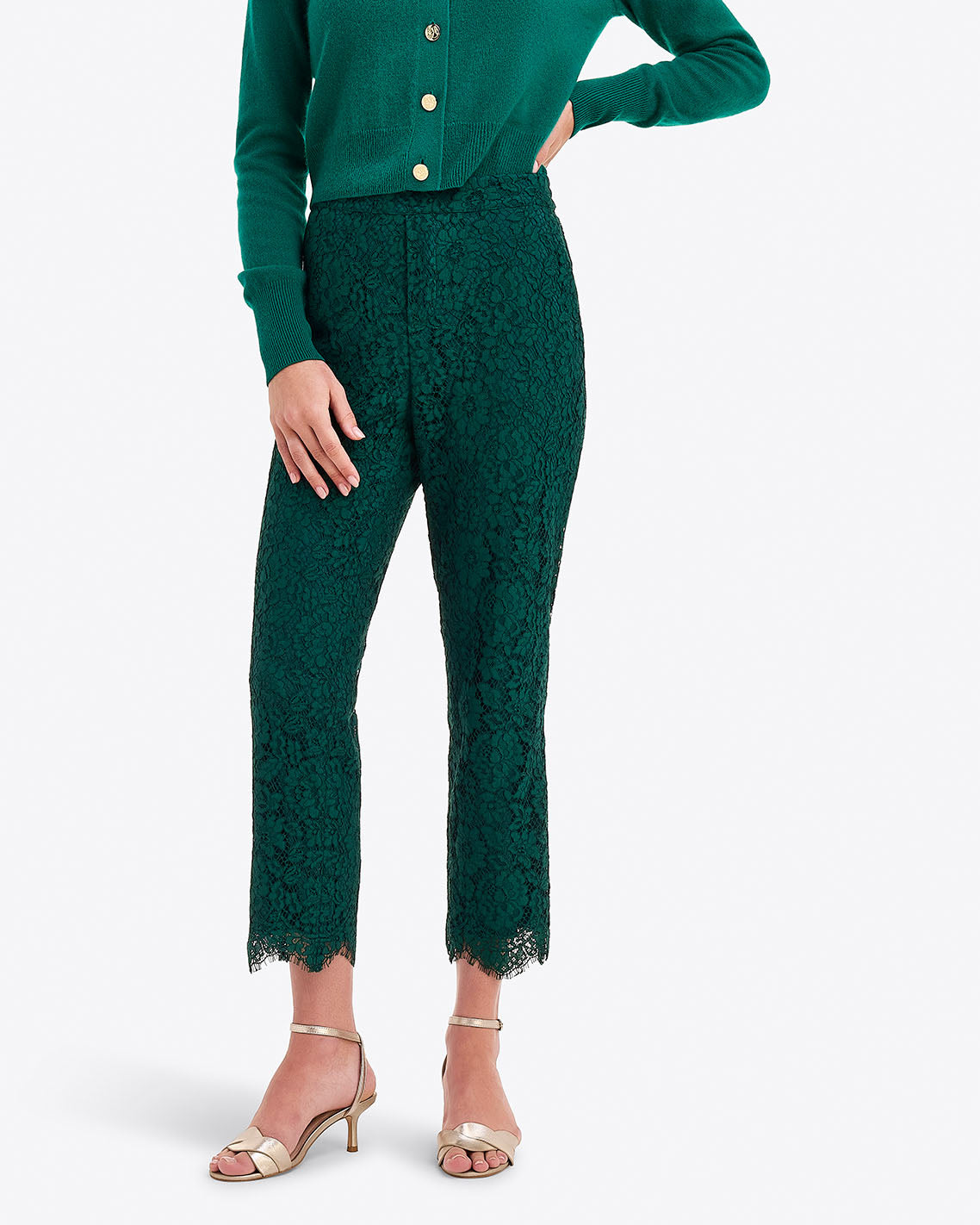 Lace Pants | Women's Dressy Pants by Draper James Evergreen - Draper James