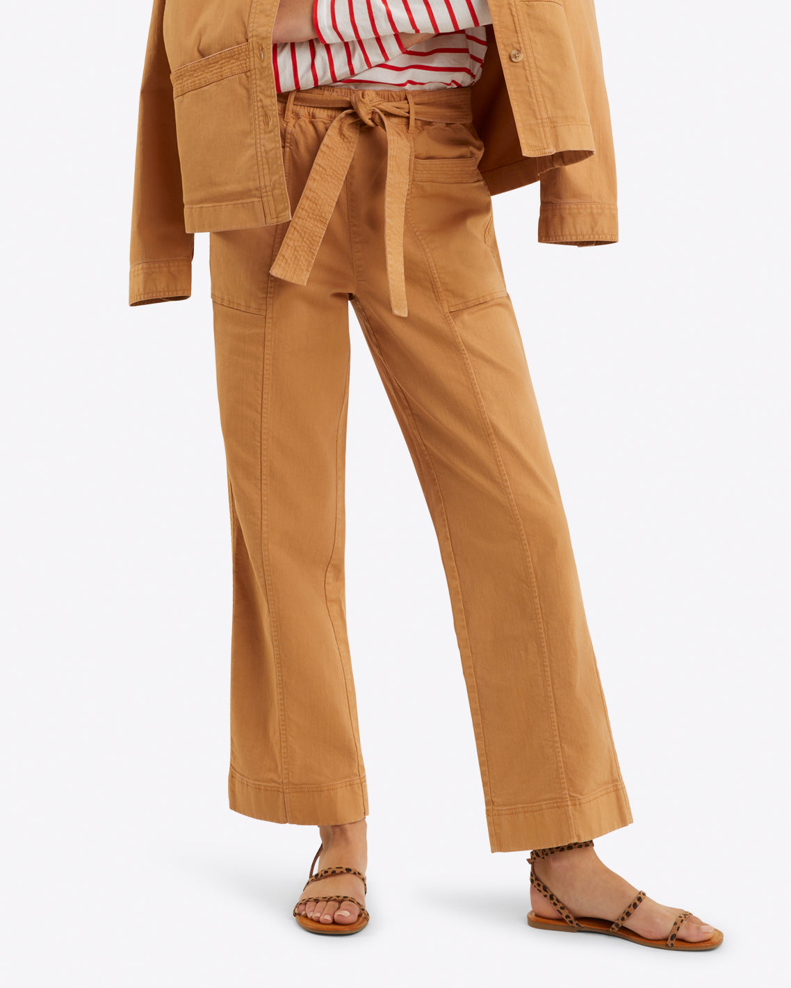 Utility Pant in Cotton Twill Camel - Draper James
