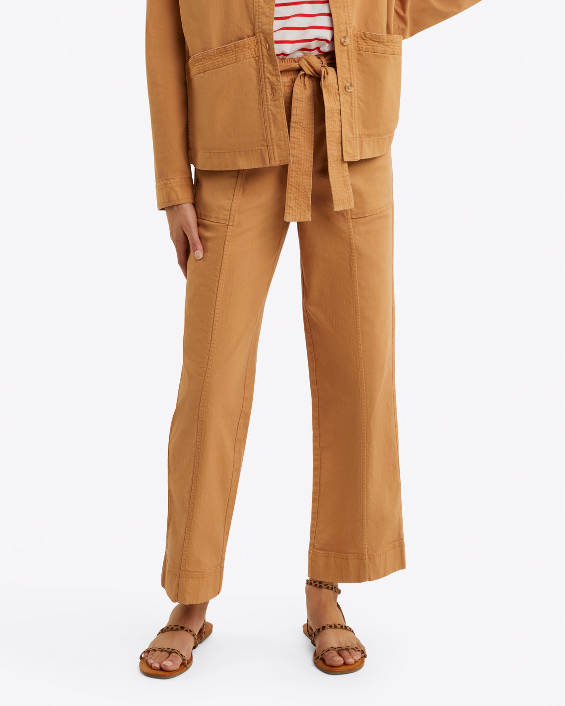 Utility Pant in Cotton Twill Camel - Draper James