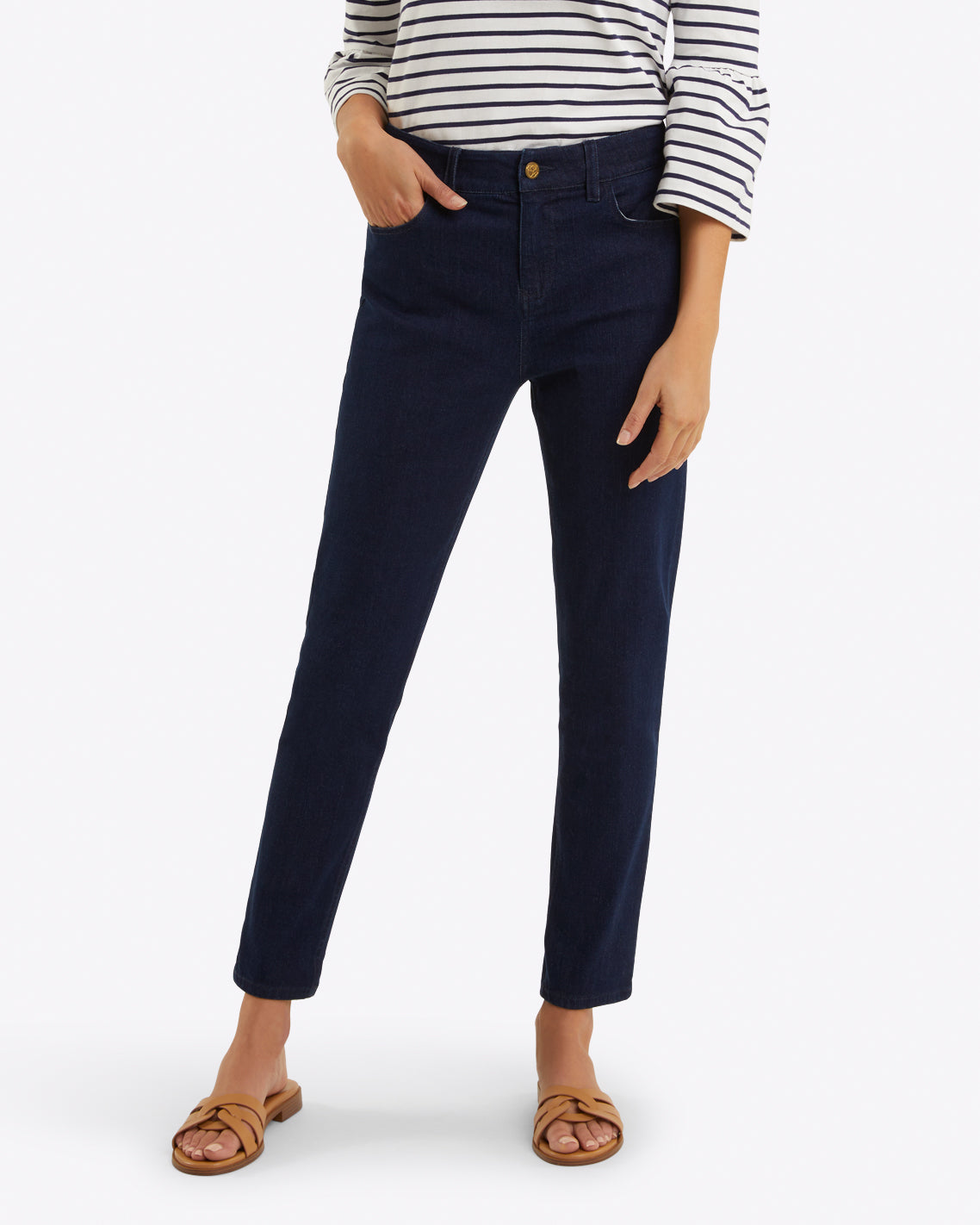 Mid-Rise Slim Jeans in Dark Wash Dark Wash - Draper James