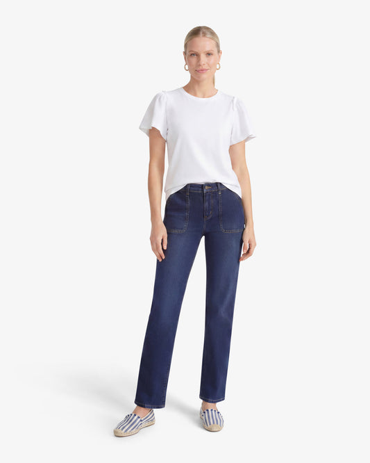 Wide Leg Denim Pant Medium Wash - Draper James