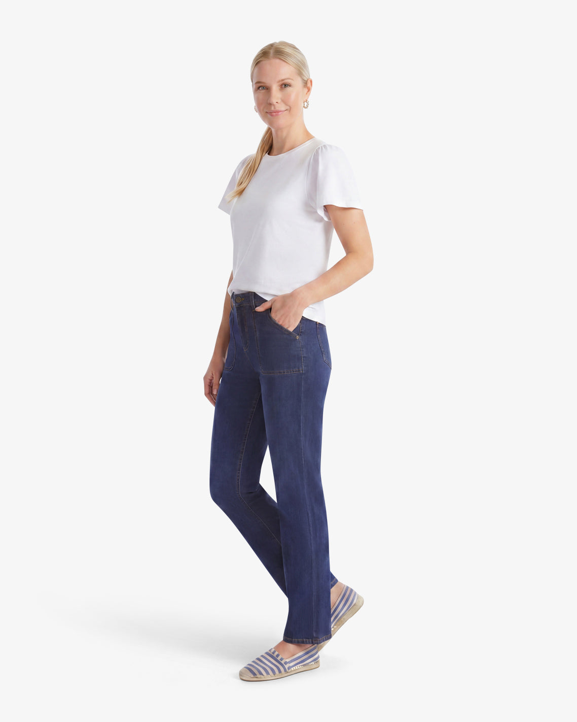 Wide Leg Denim Pant Medium Wash - Draper James