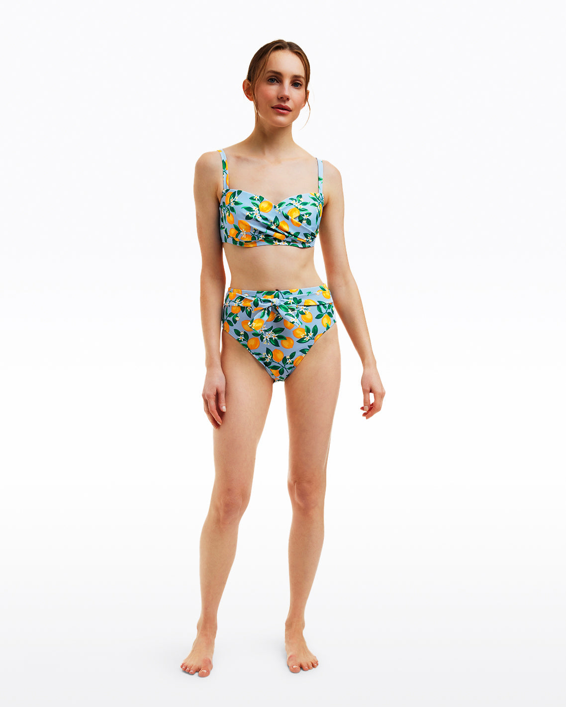 Lemon Blossom High Waist Bottom with Belt Lemon Blossom - Draper James