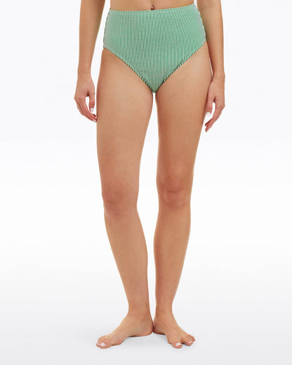 Seersucker High Waist Swim Bottom – Classic Green - Draper James